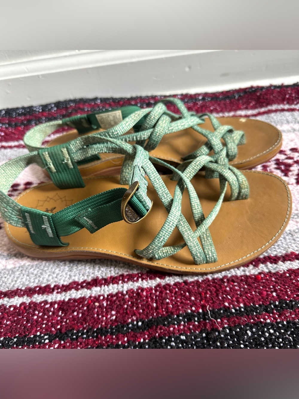Green Chacos Size 7
